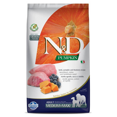 Farmina N&D Pumpkin - Lamb & Blueberry - Grain Free - Adult Dog Dry Food - Medium & Maxi Breed