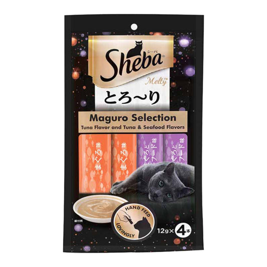 Sheba - Melty Premium - Maguro Selection Tuna Seafood - Cat Snack Food - 48 Gm Pack (4 Sticks)